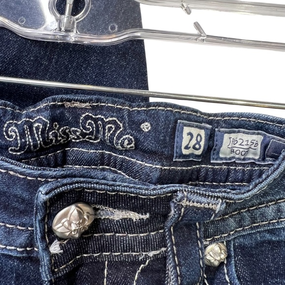 Miss Me Boot Cut Whisker Wash Jewel Sequin Jeans - Picture 13 of 15